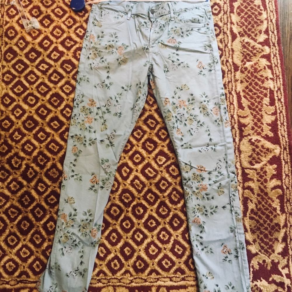 COH floral skinny jeans